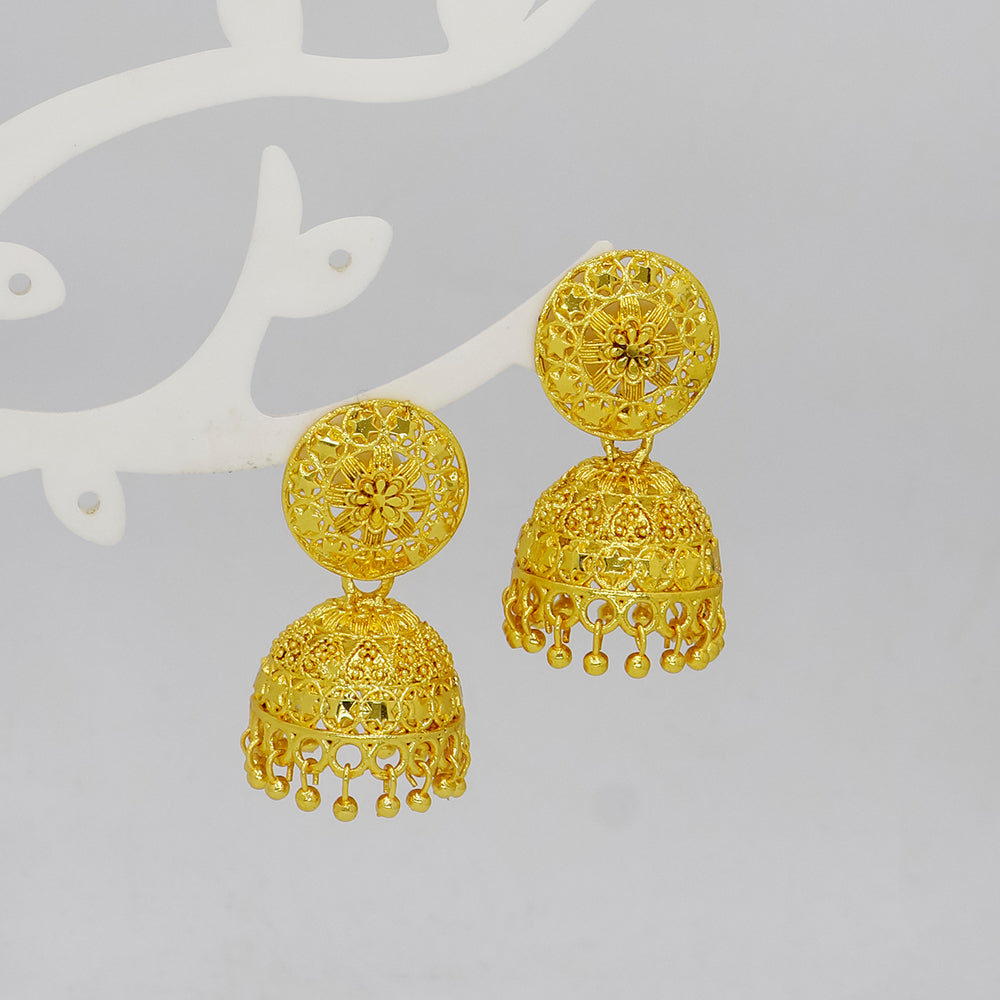 Mahavir DIY Gold Plated Traditional Jhumki Earrings