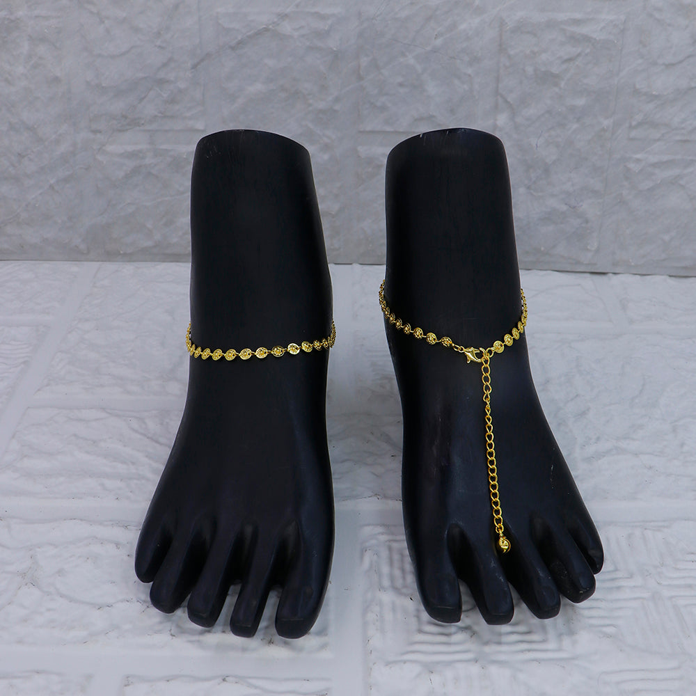 Mahavir Dye Gold Traditional Payal \Anklet