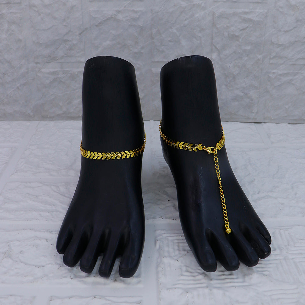 Mahavir Dye Gold Traditional Payal \Anklet