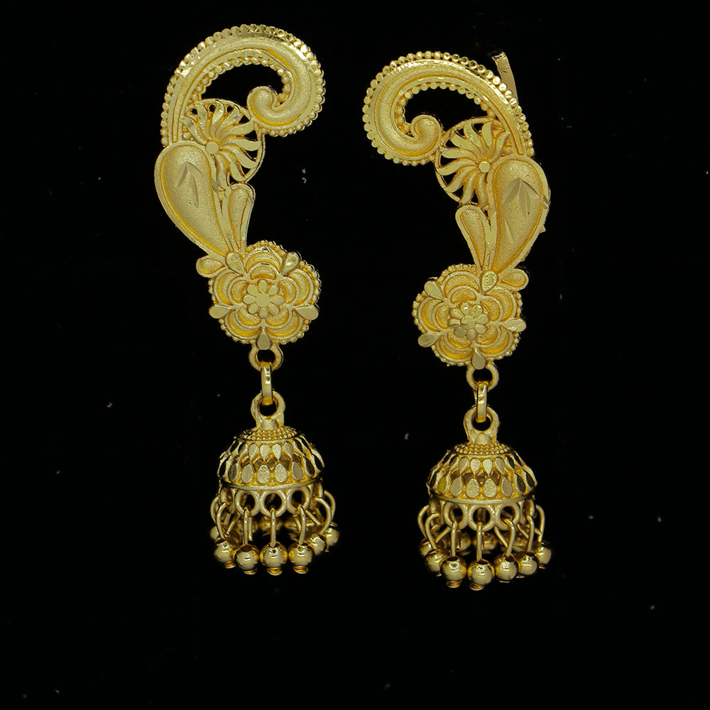 Mahavir DIY Gold Plated Traditional Ear Cuff Jhumki Earrings (Pack of 12)