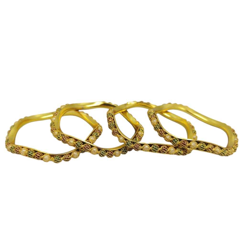 Amity Arts Gold Plated Bangle (4 Piece)