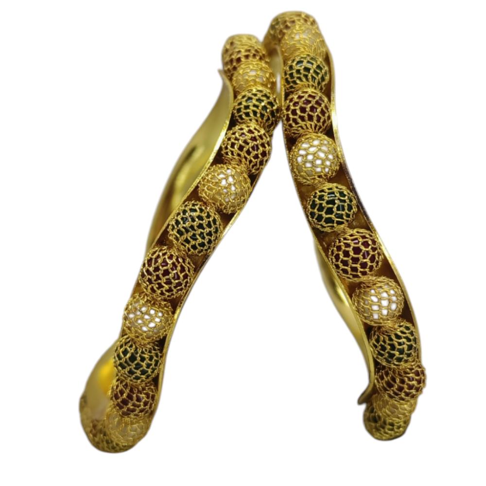 Amity Arts Gold Plated Bangle (2 Piece)