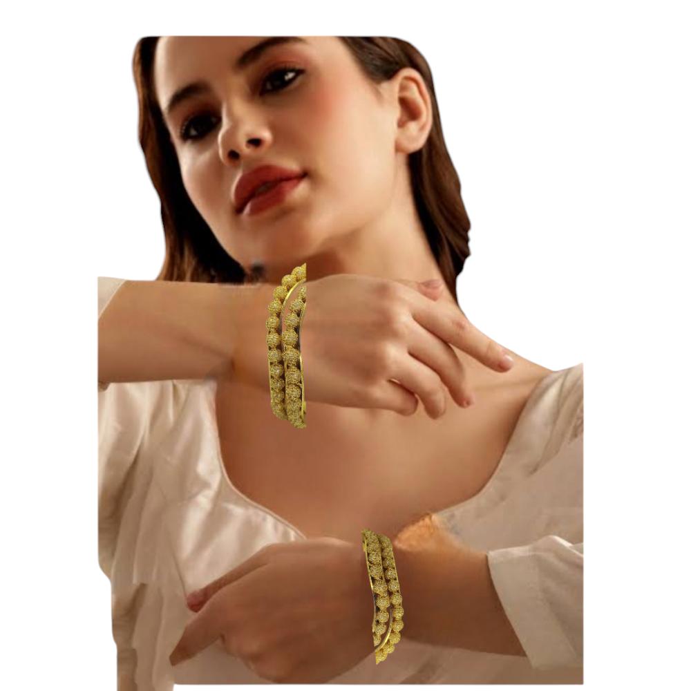 Amity Arts Gold Plated Bangle (4 Piece)