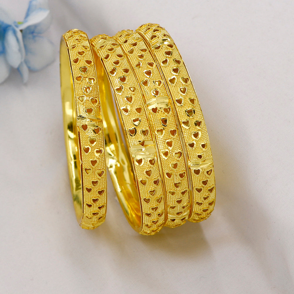 Mahavir Dye Gold Plated Designer Bangles Set (Pack of 12)