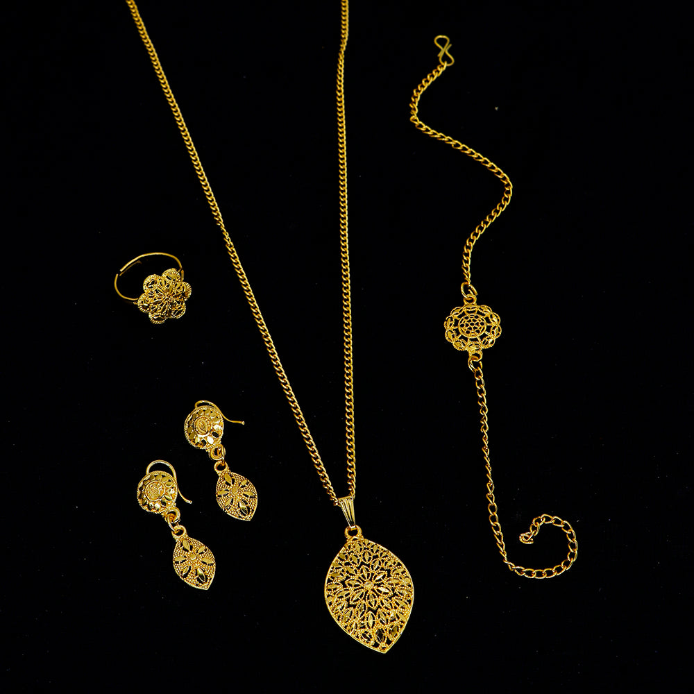 Mahavir Gold Plated Combo Set