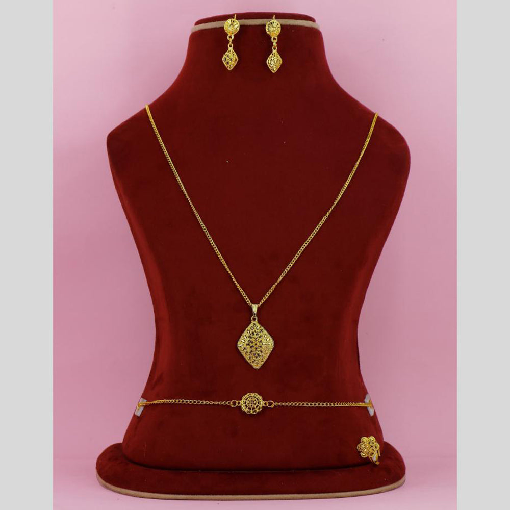Mahavir Mahavir Dye Exclusive Gold Party Wear Combo Set (Pack of 6)