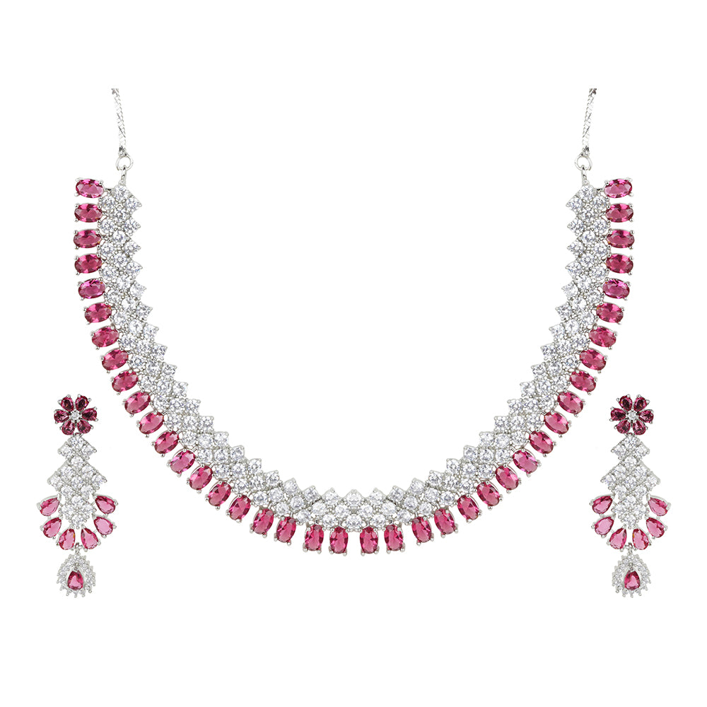 Exotica Collection American Diamond Necklace Set