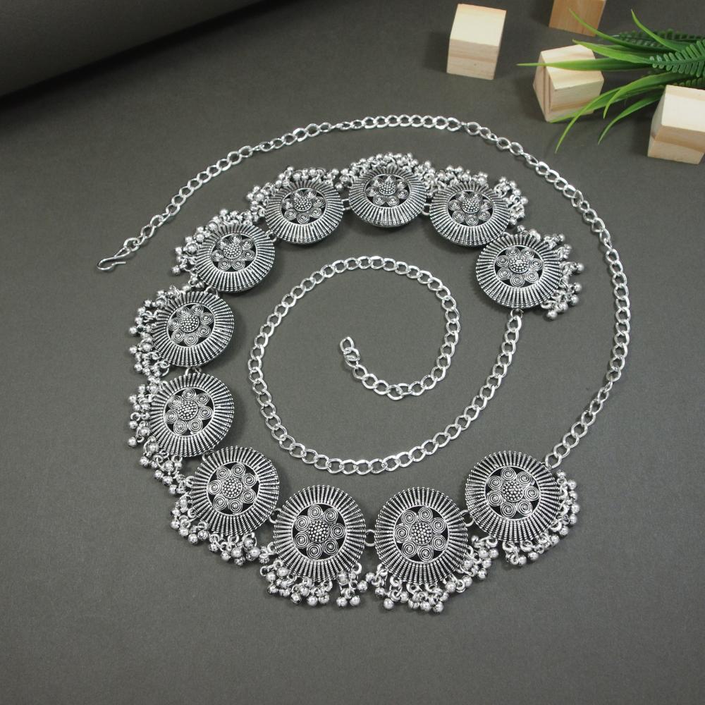 Etnico Navratri Ethnic Silver Oxidised Traditional Adjustable Boho Wai