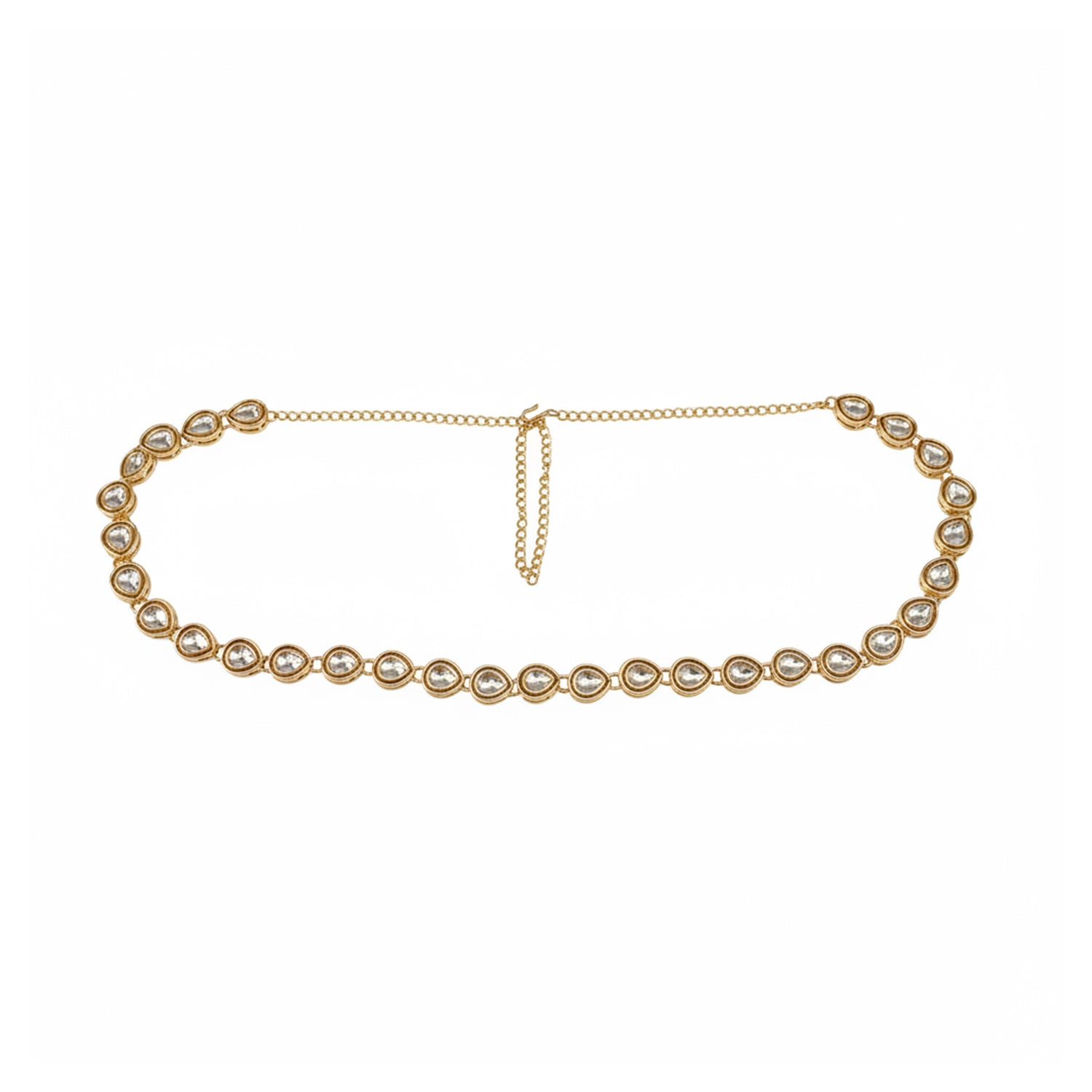 Etnico Gold Plated Traditional Ethnic Kundan And Stone Studded Adjustable Kamarband/Belly Chain/Kandora/Waist Belt For Women