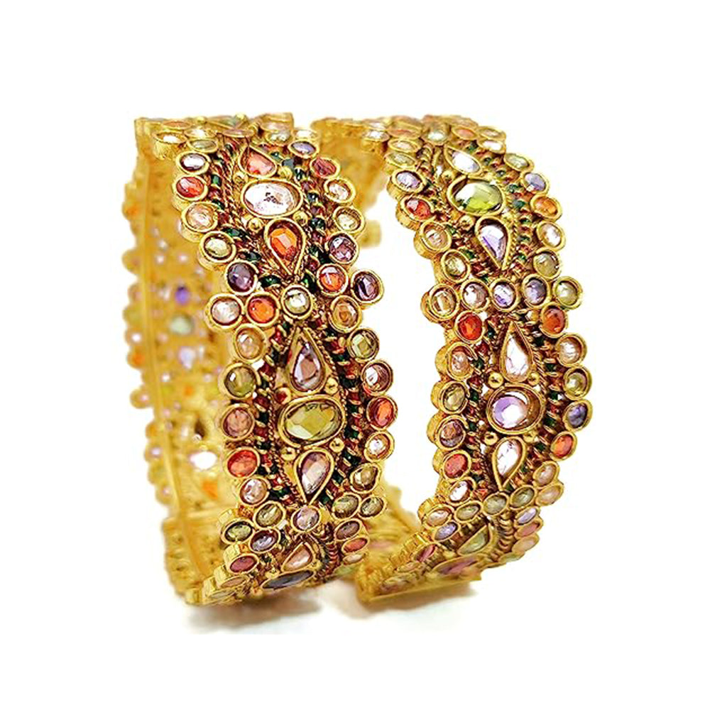 Choice Gold Plated Austrian Stone Bangles Set