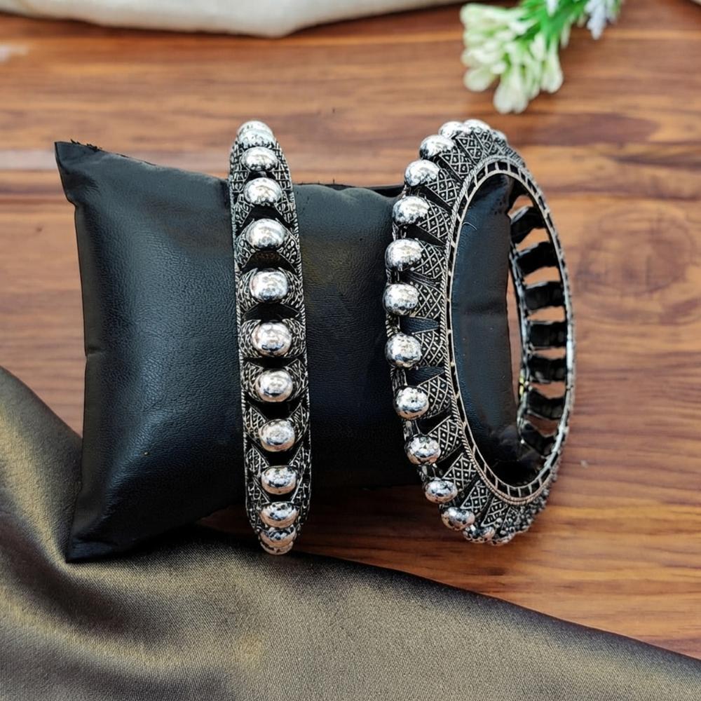 Js Fashion Elegant Oxidized Handmade Bangle Set for Women