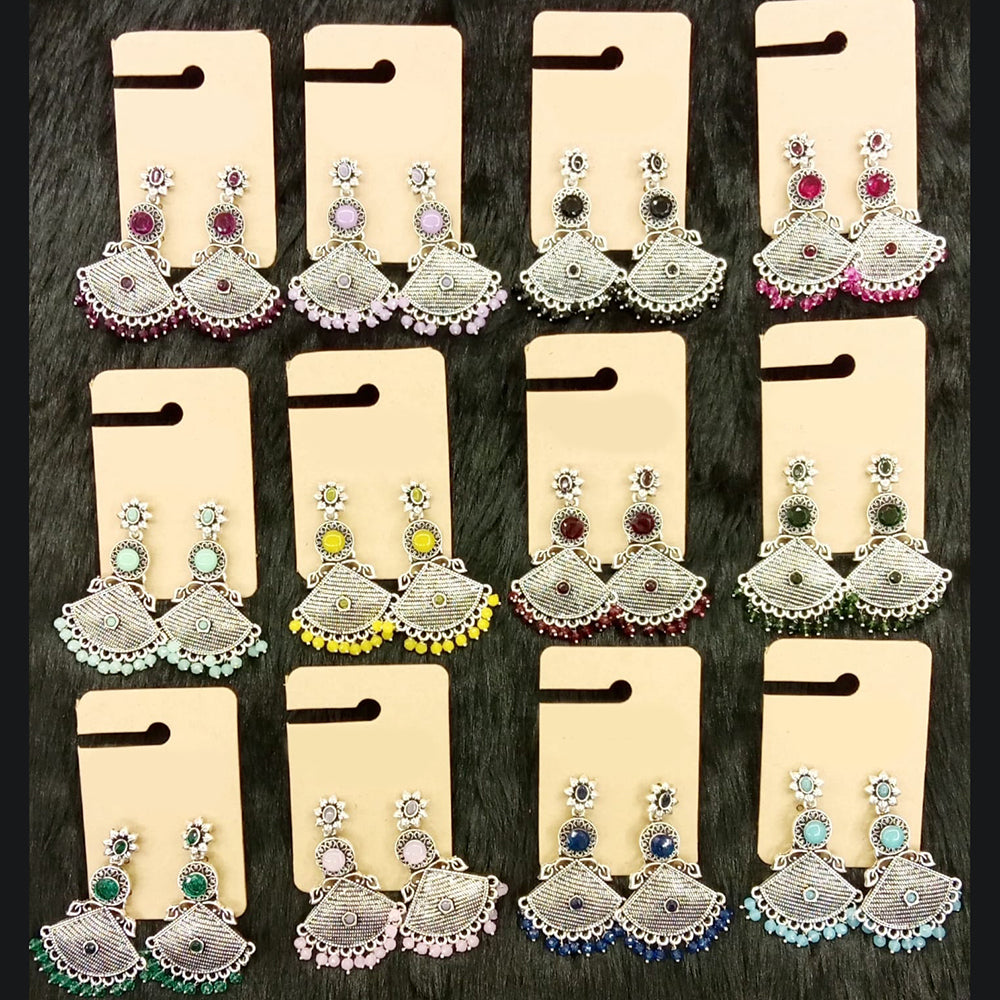 Dhwani Luxury Pota Stone And Pearl Dangler Earrings
