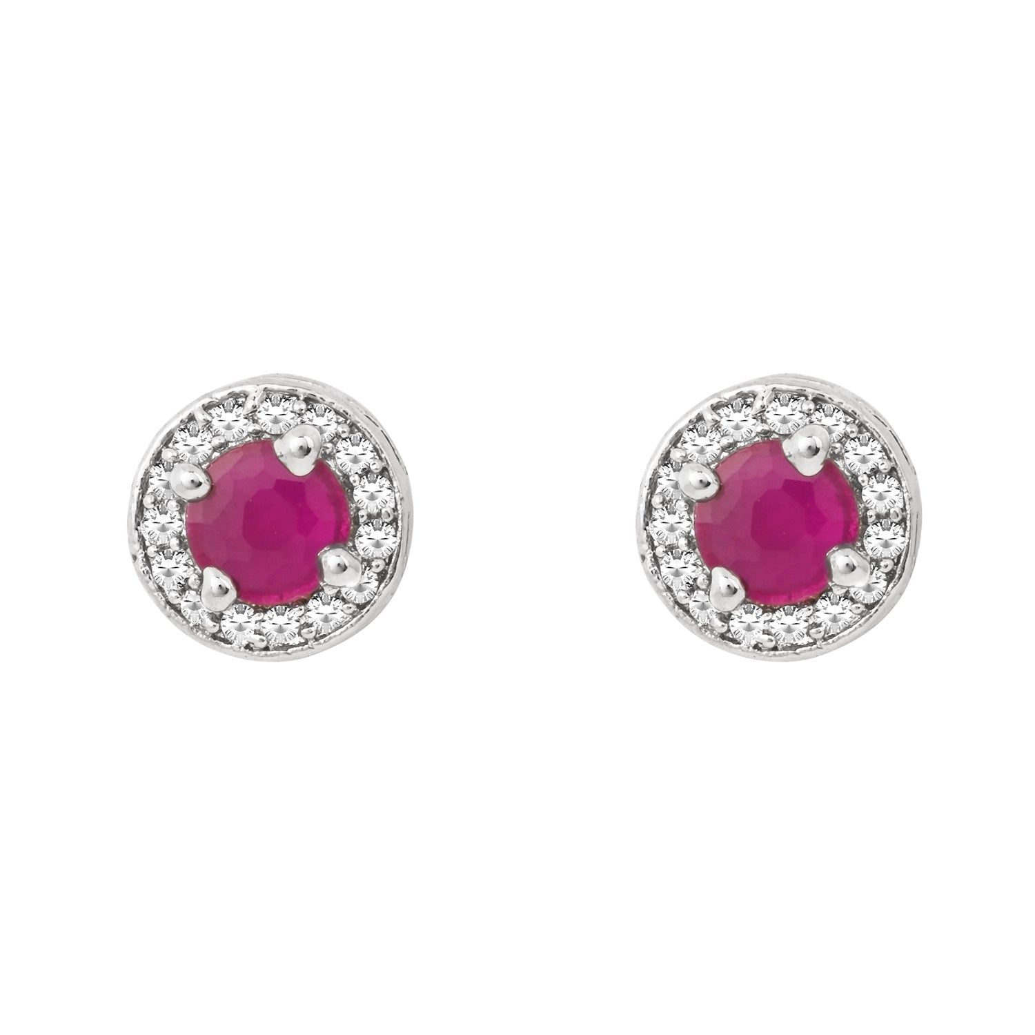 Etnico Latest Stylish Silver Plated CZ American Diamond Teardrop Pendant Set For Women