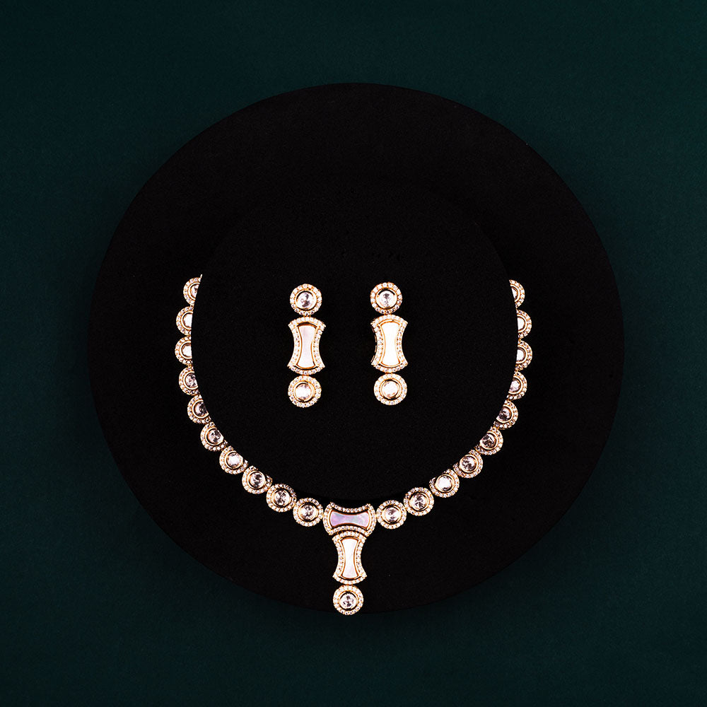 Chiccharm Jewellery Sparkling Austrian Stone Designer Necklace Set