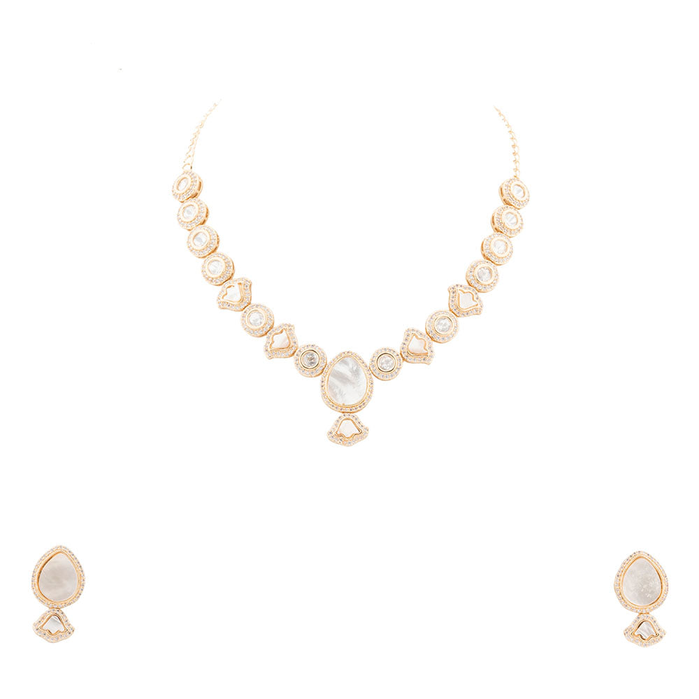 Chiccharm Jewellery Sparkling Austrian Stone Designer Necklace Set