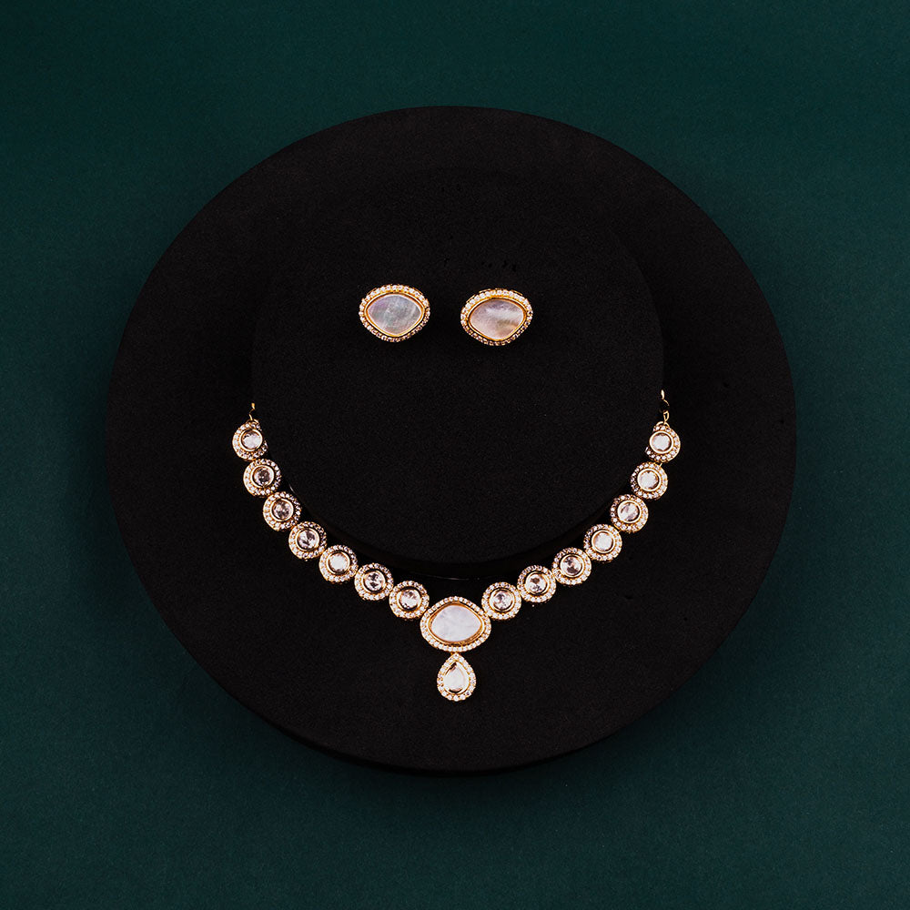 Chiccharm Jewellery Sparkling Austrian Stone Designer Necklace Set
