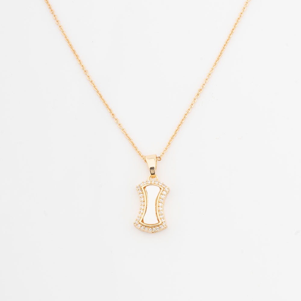 ChicCharm Jewellery Brass Gold Plated Austrian Stone Pendant Set