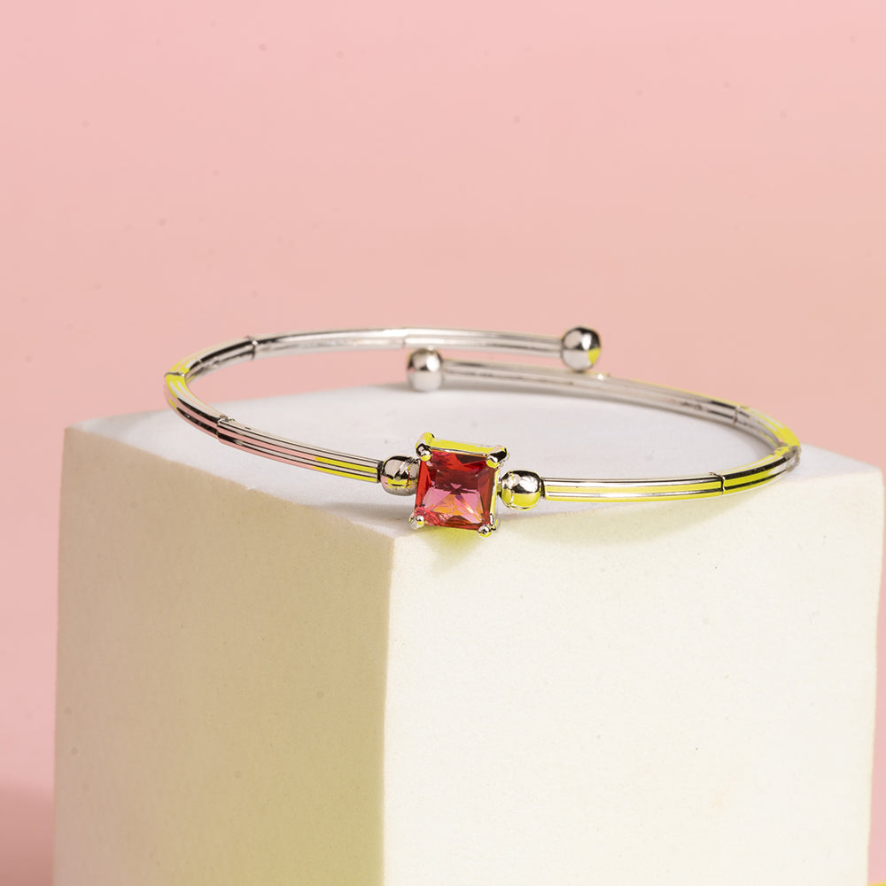 Chiccharm Jewellery Brass and Copper American Diamond Bracelet