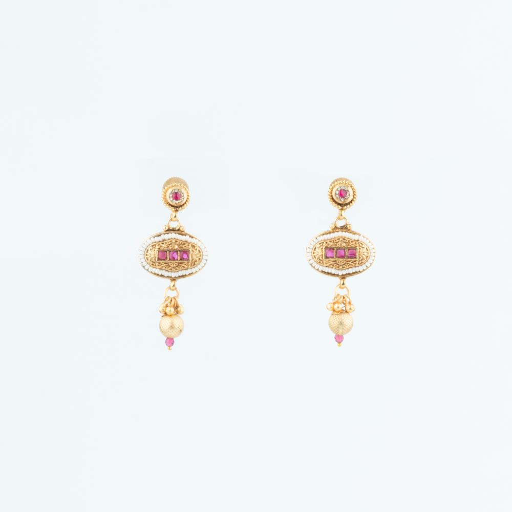 ChicCharm Jewellery Brass And Copper Gold Plated Rajwadi Necklace Set