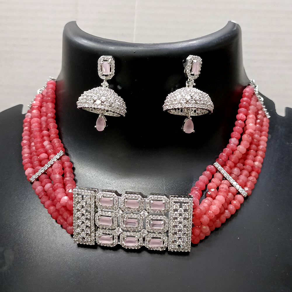 Exotica Collection  American Diamond Choker Necklace Set