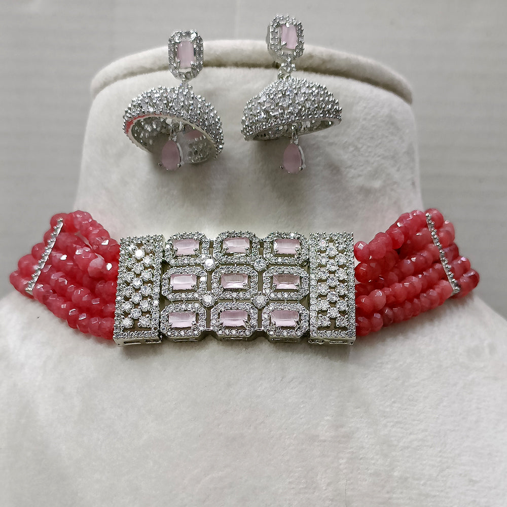 Exotica Collection  American Diamond Choker Necklace Set