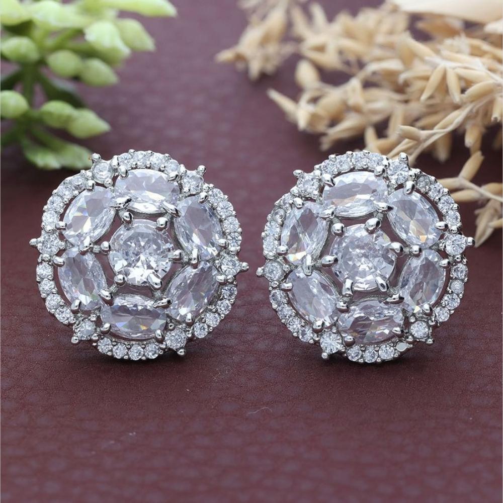 American Diamond Diamond Stud Earrings With Price Sparkling