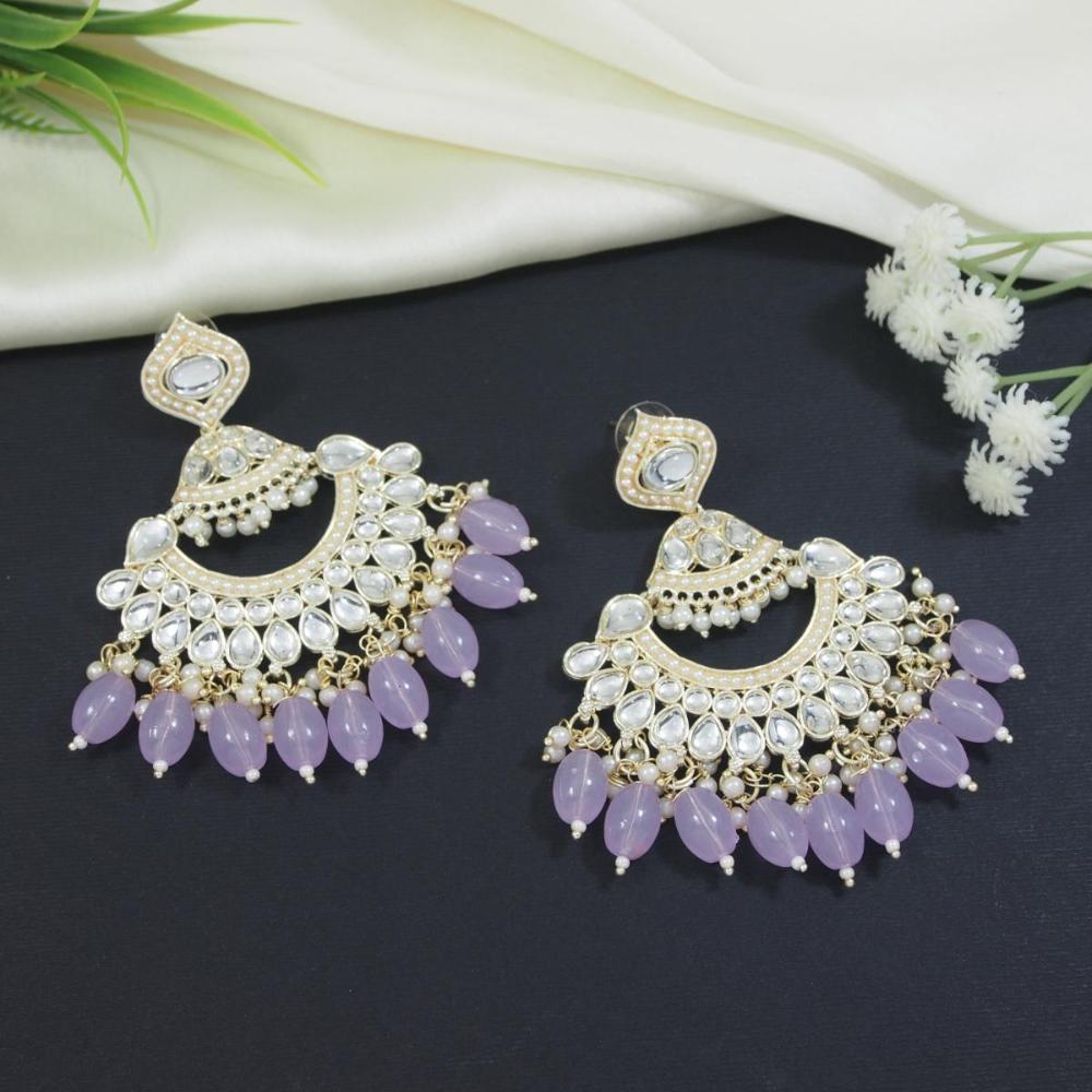 Chandbali Earrings Long Earrings With Saree Buy Cutwork Chandbali