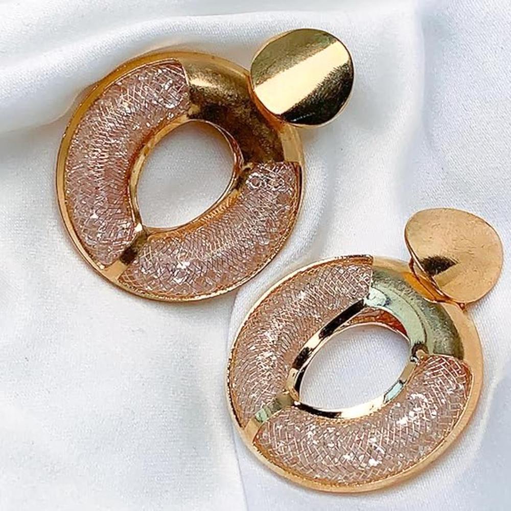 Etnico Latest Fashion Stylish Gold Plated Round Shape Chunky