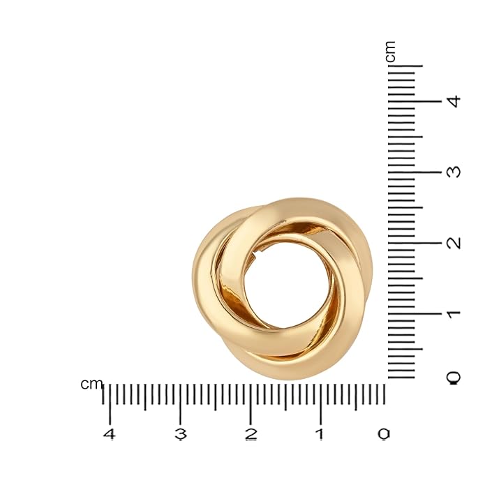 Etnico Latest Trendy Stylish Gold Plated Geometric Twist Chunky Stud Earrings for Women and Girls