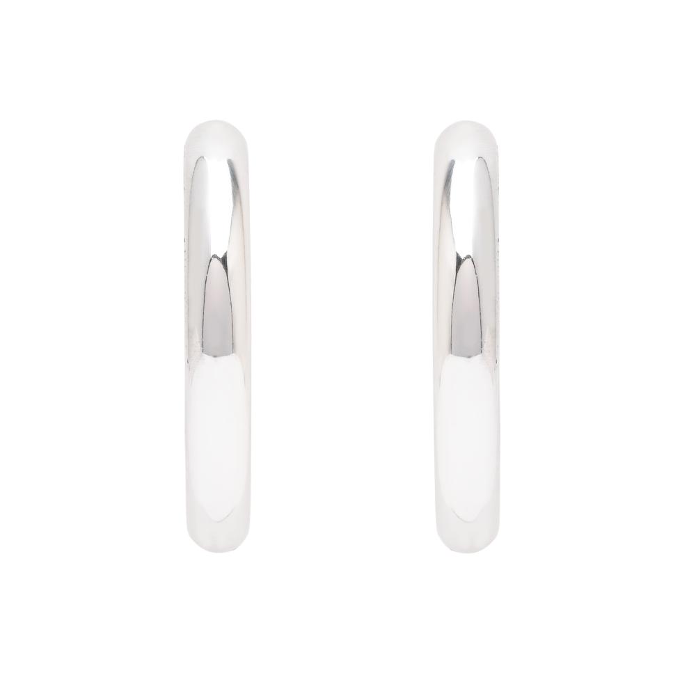 Etnico Silver Plated Small Fancy Half Hoop Earrings For Women (E3301S)