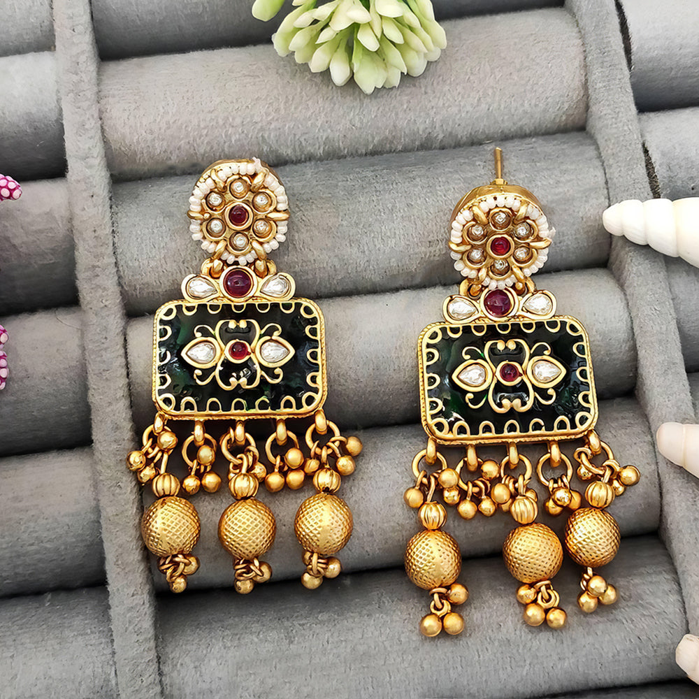Js Fashion Designer Rajwadi Polish Fancy Style Earrings