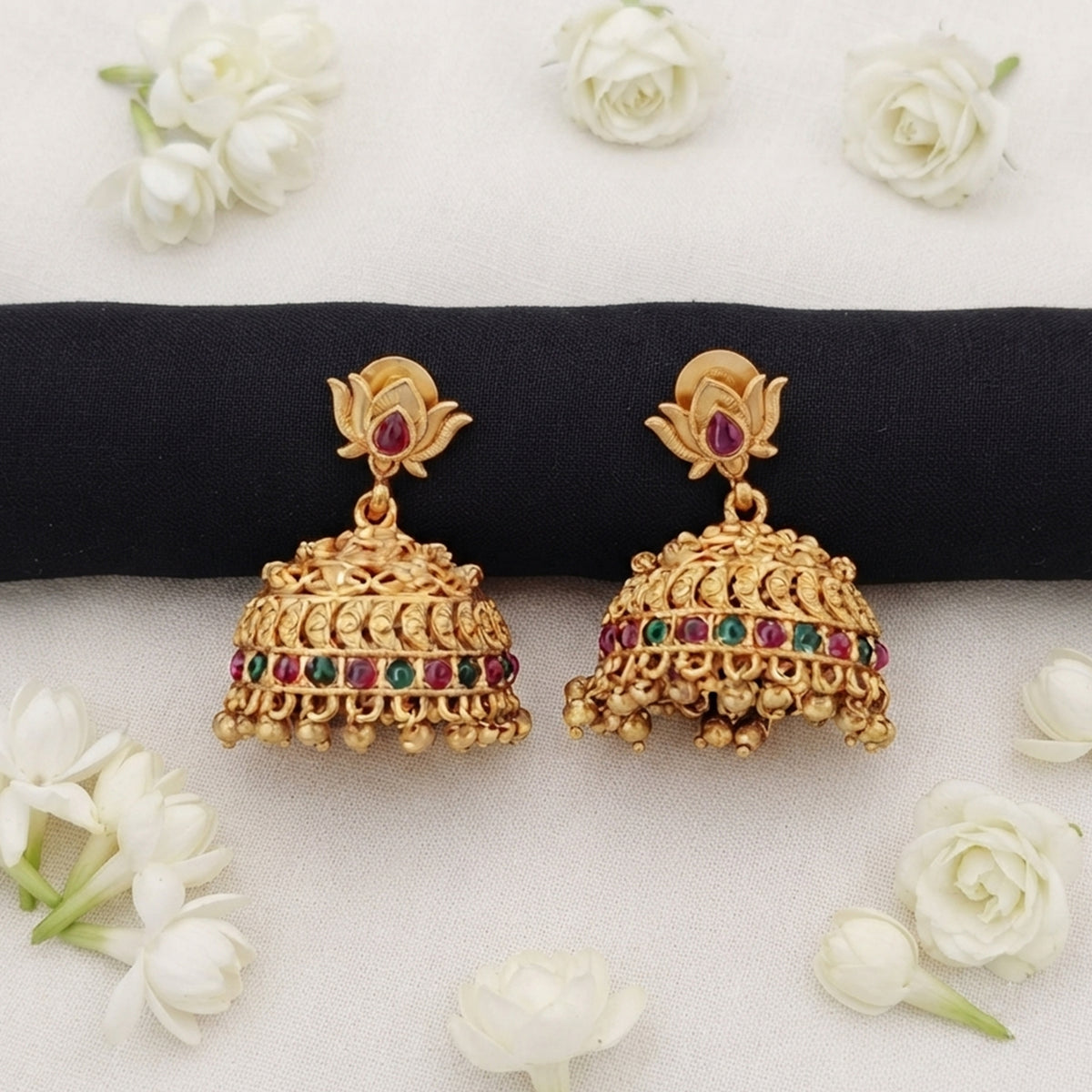 Js Fashion Traditional Antique Jhumka Earrings for Wedding Wear