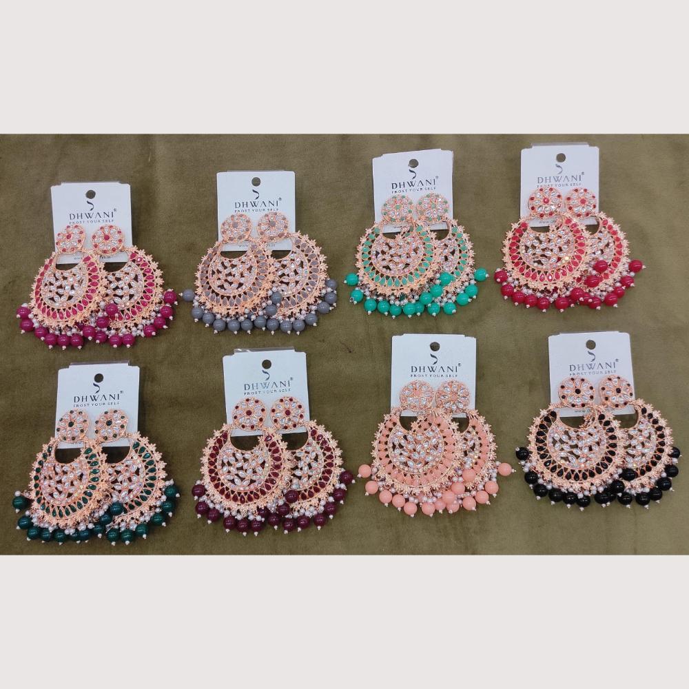 Dhwani Classic Kundan Stone And Beads Ethnic Dangler Earrings