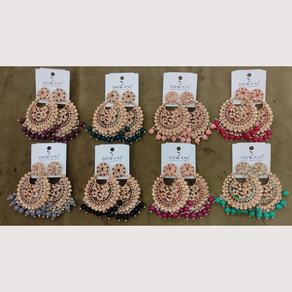 Dhwani Sparkling Austrian Stone And Beads Dangler Earrings