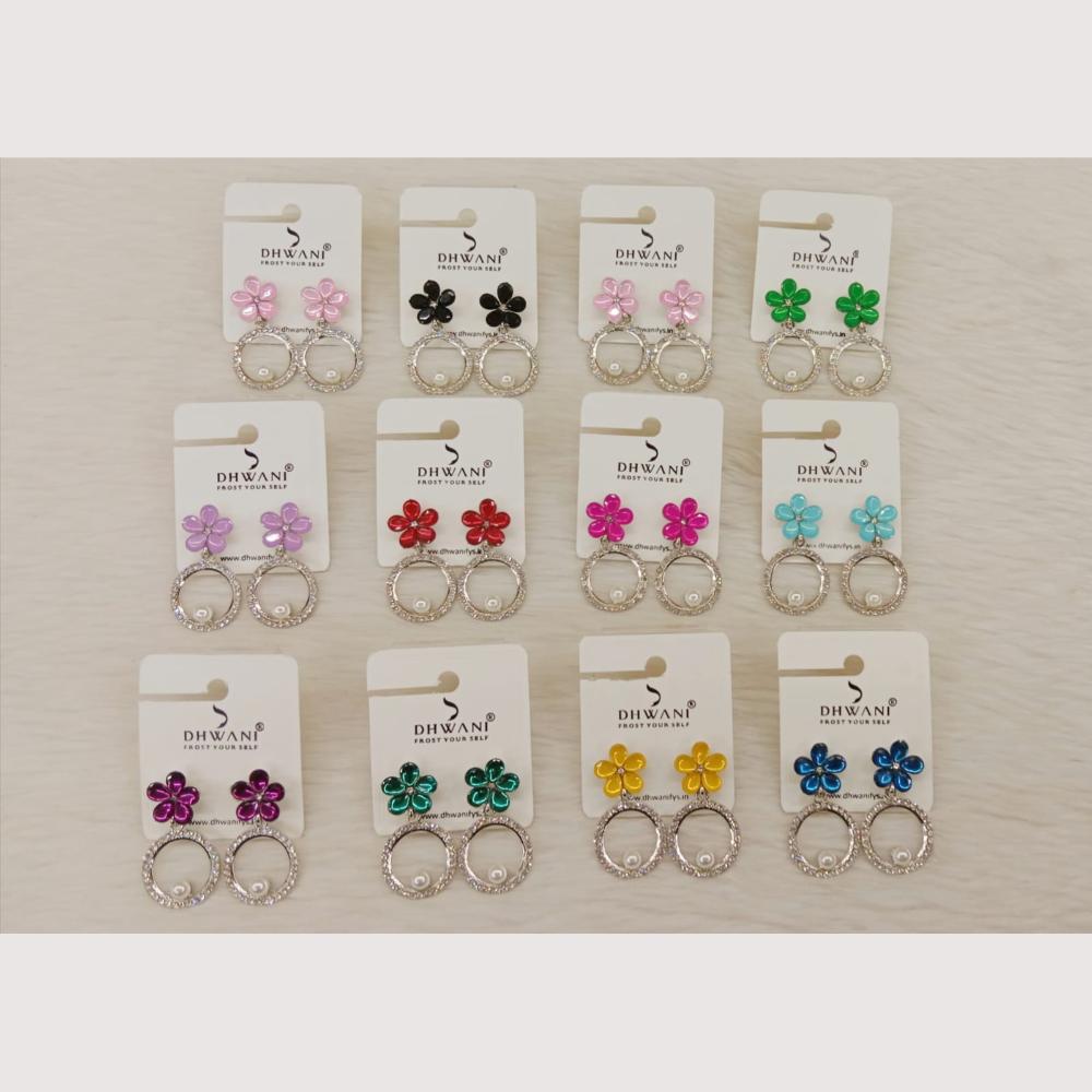 Dhwani Sparkling Crystal Stone And Austrian Stone Beads Dangler Earrings
