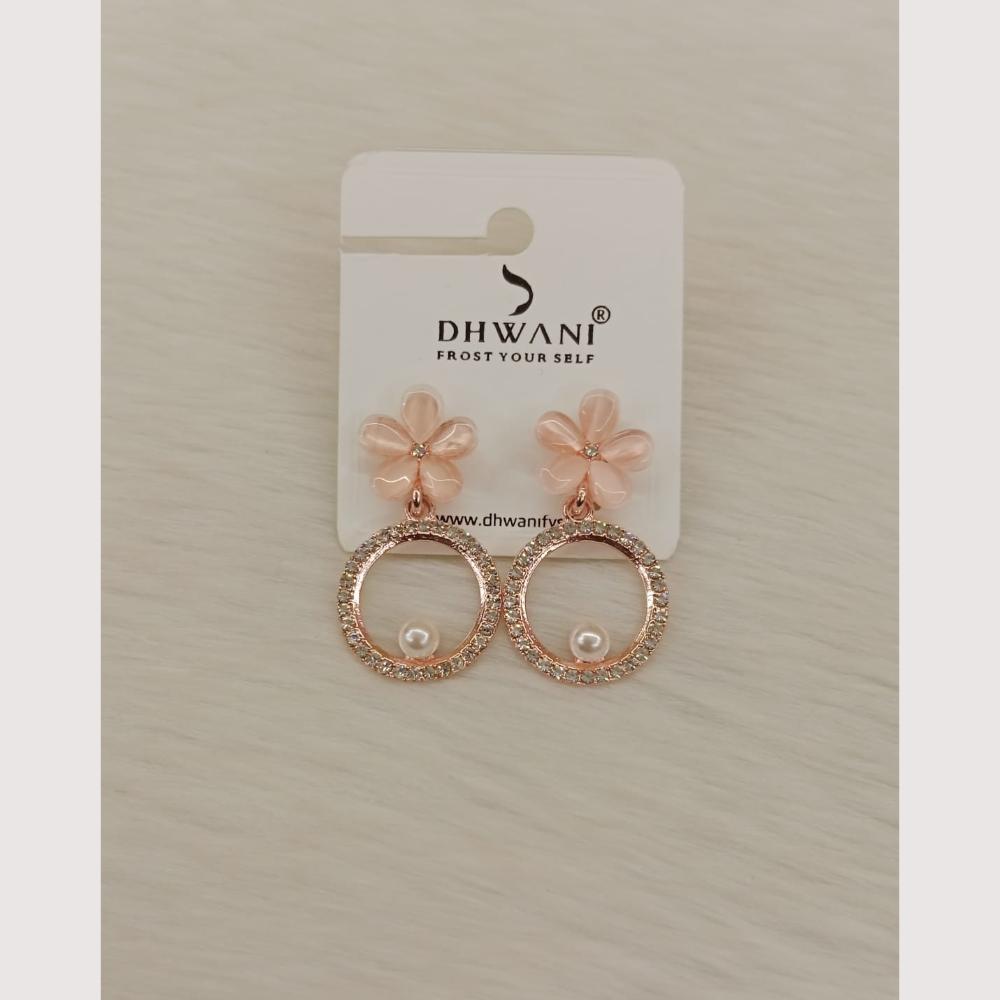 Dhwani Sparkling Crystal Stone And Austrian Stone Beads Dangler Earrings