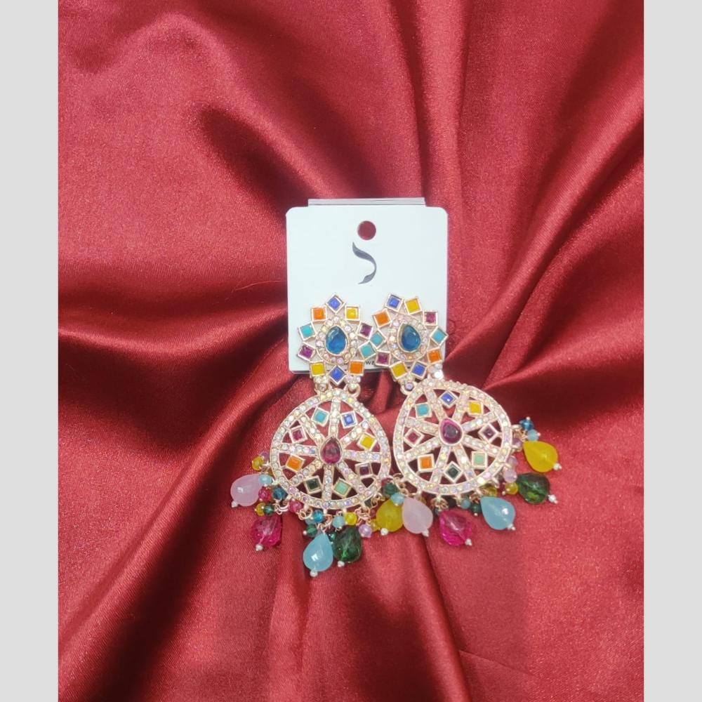 Dhwani Crystal And Austrian Stone Dangler Earrings