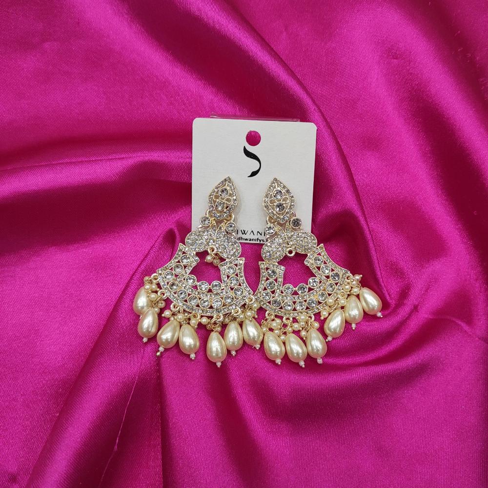 Dhwani Gold Plated Austrian Stone Beads Dangler Earrings