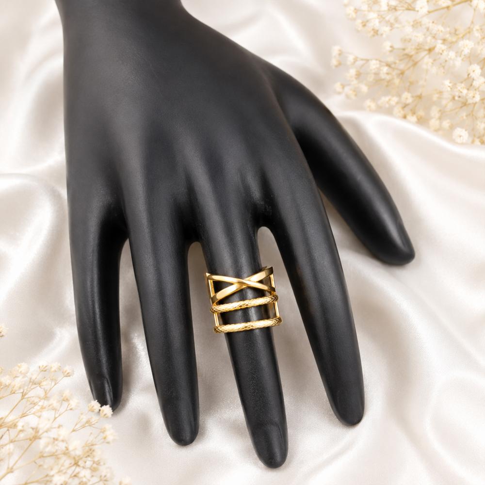 Js Fashion Modern Anti Tarnish Statement Finger Ring