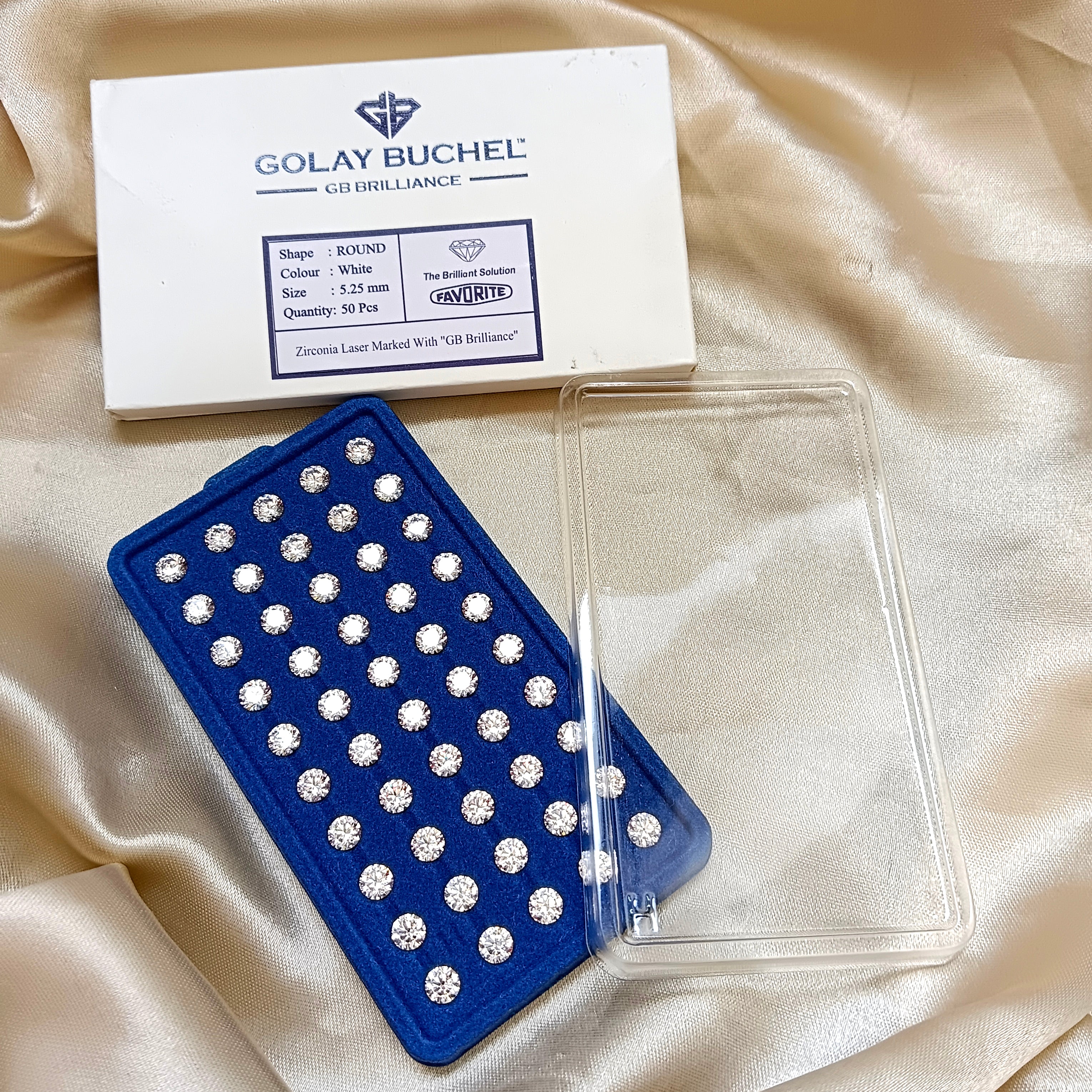 Golay Buchel Round Shape Cubic Zirconia Stone (5.25mm)