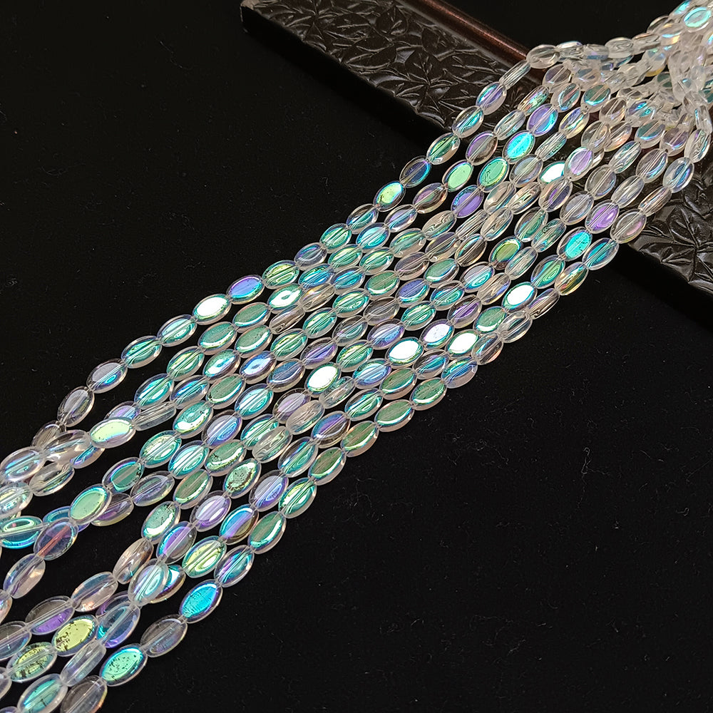 Kriaa Rectangle Glass Beads String For Jewellery Making (Approx 10 B