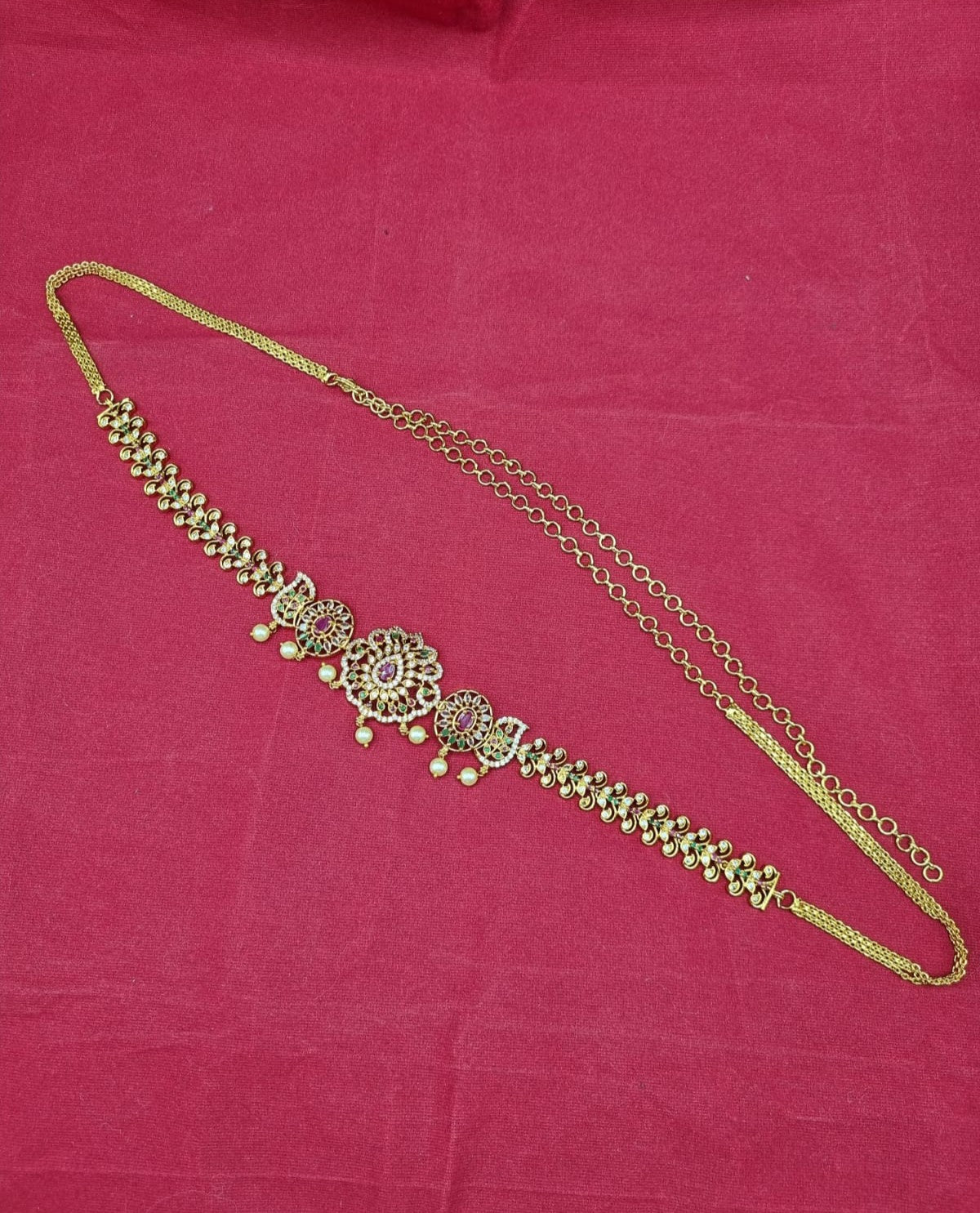 LAFZ Royal Floral Vaddanam Heritage Waist Belt