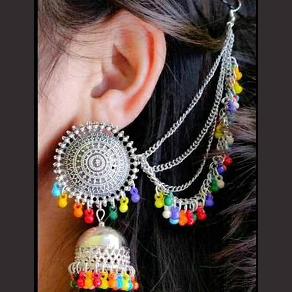 Darshana Jewels MultiColor Beautiful Kashmiri Tribe Style Jhumka