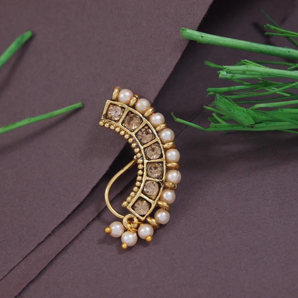 Bridal Maharashtrian Pressing Nose Pin Etnico Traditional