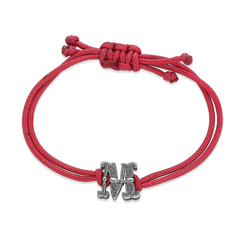 Nipura Sterling Silver Rakhi Convertible Rakhi into Pendant,Initial-M