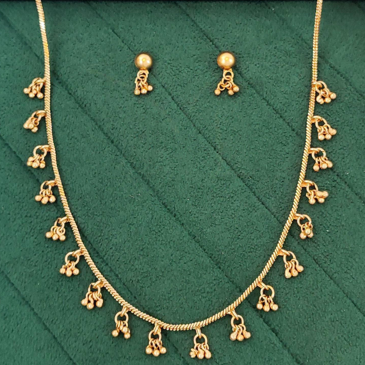 Js Fashion Designer High Gold Lightweight Antique Necklace Set