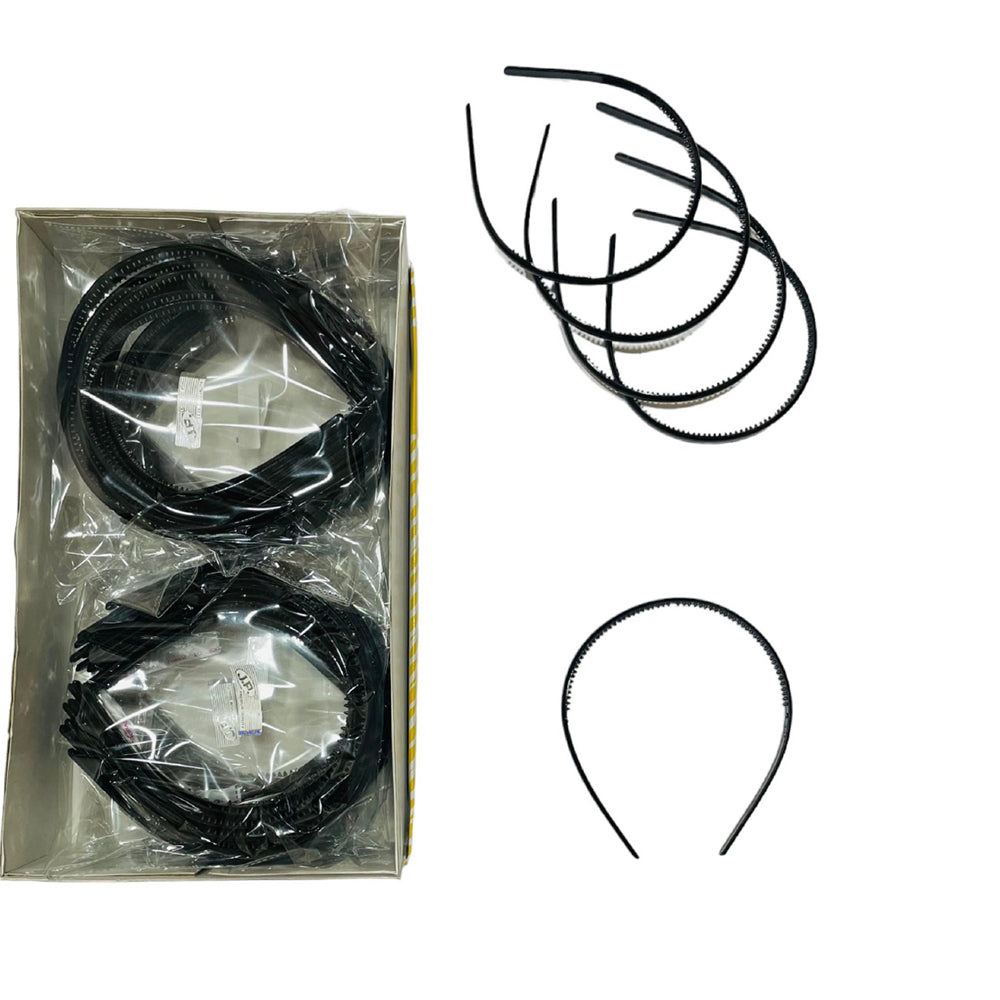 JP Hair Clips Black Color Hair Bands- 6 Dozen