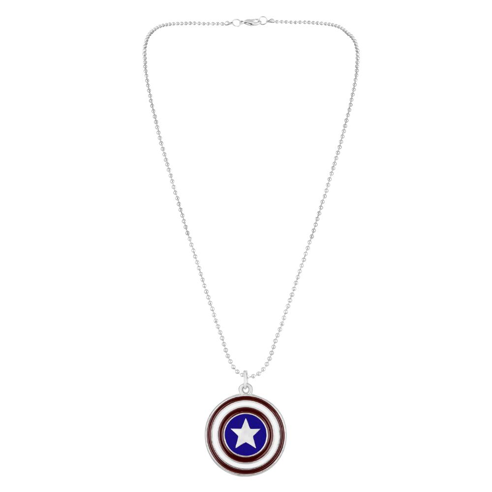 Mahi Meenakari Work Hollywood Movie Inspired Shield Unisex Pendant Locket Necklace (PS1101906R)