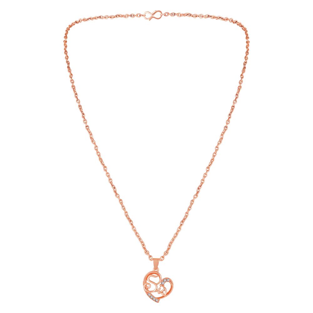 Mahi Sis Engraved in Heart Pendant Necklace with Chain for Sister (PS1101923Z)
