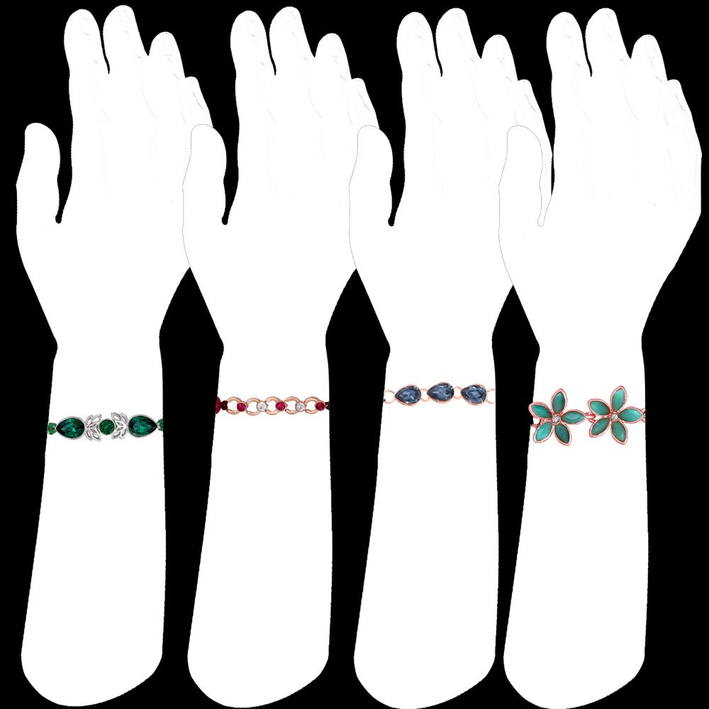 Mahi Rakhi Combo for Brother – Set of 7 Trendy Rakhi for Raksha Bandhan (RCSO1105827M)